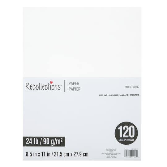 8.5&#x22; x 11&#x22; Paper Pack by Recollections&#x2122;, 120 Sheets